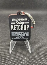 Whataburger Collectible 2 sided Spicy Ketchup / Fancy Ketchup key chain NEW