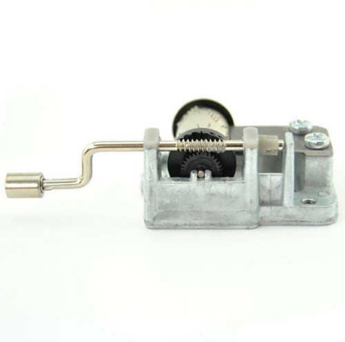 Silver Alloy Musical Movement Hand Crank With 45 Tunes Option For DIY Music Box - Foto 6 di 7