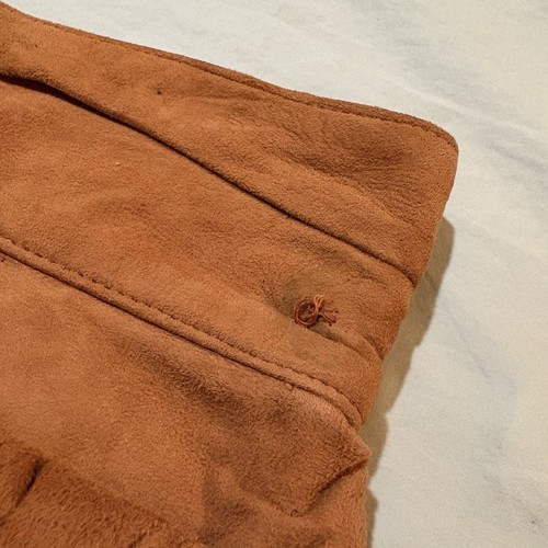 Vintage Fendi Suede Skirt Burnt Orange Leather Mid Sz 12 READ - Picture 4 of 17