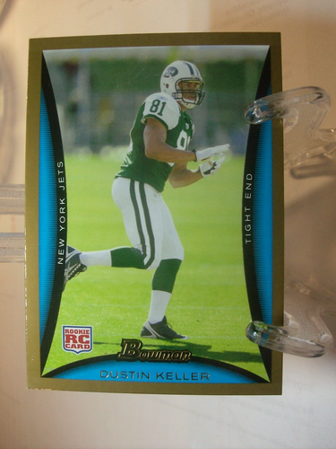 2008 Bowman Gold Football Karte #218 Dustin Keller (93867) - Bild 1 von 2