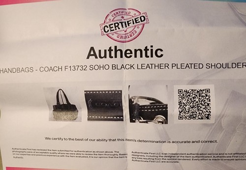 Coach SOHO Leather Shoulder Bag Handbag Black COA F13732 Excellent Cond - Picture 4 of 8