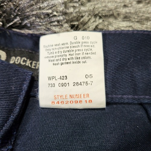 Dockers Damenhose 14 schmal blau Baumwolle formell plissiert Eingrifftaschen Reißverschluss - Bild 21 von 21