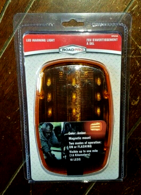 LED Magnetic AMBER Warning Light ~18 LEDS~ ON or Flash Modes - Model RP6350A LED Magnetic AMBER Warning Light ~18 LEDS~ ON or Flash Modes - Model RP6350A