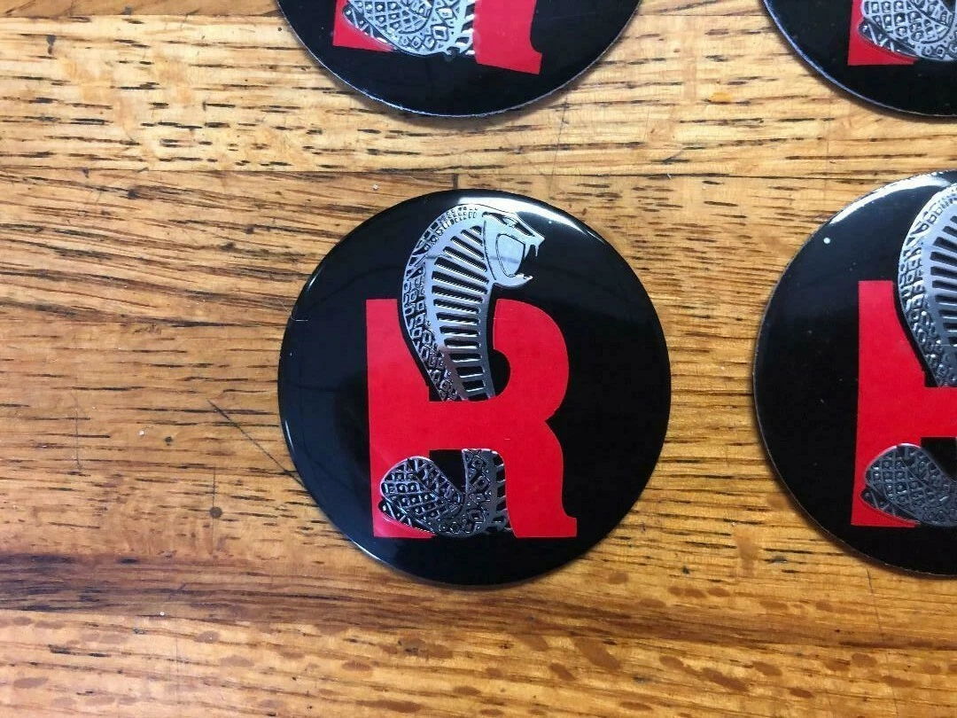 FORD MUSTANG SVT COBRA R SNAKE WHEEL CENTER CAP EMBLEMS INSERTS