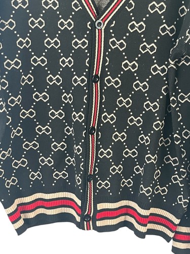 DMK Men's NWT Cardigan Sweater V Neck Knit XL Ribbed Hem Black - Picture 5 of 5