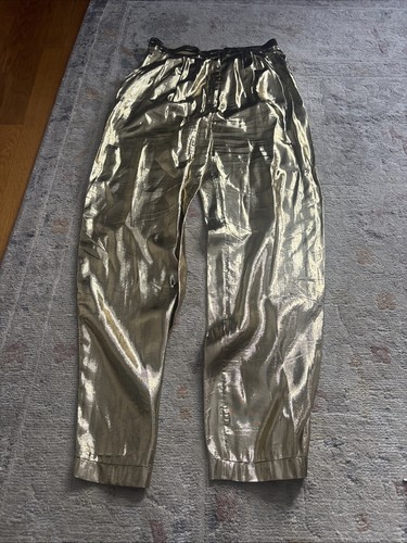 Amazing 90’s Gold Lame Two Piece Pants & Shirt - 第 4/5 張圖片