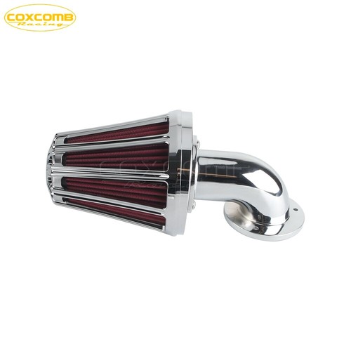 Chrome Air Filter Cleaner Intake Kit For Harley Touring FLH 00-07 Dyna FXDC FXDL - Picture 9 of 10