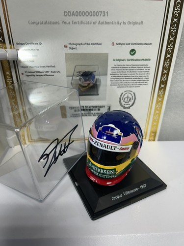 Jacques Villeneuve Signed Williams 1997 Scale 1/5 + COA - Imagen 5 de 7