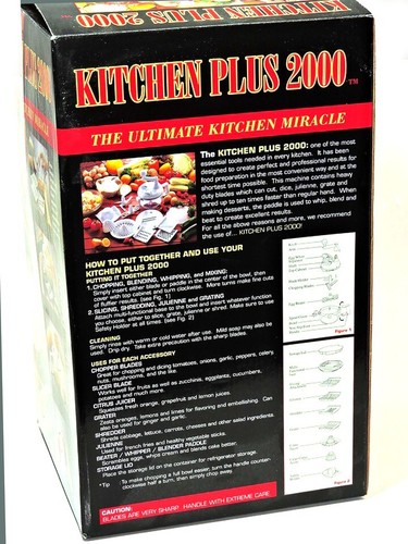 Kitchen Plus 2000: Hand Slices/Grates/Chops/Whips/Juliennes/Juices/Shreds/Mixes - Picture 3 of 6