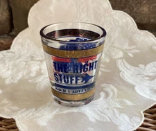 Vtg Shot Glass Six Flags Over Texas Mach 1 Adventure The Right Stuff Libbey 22K