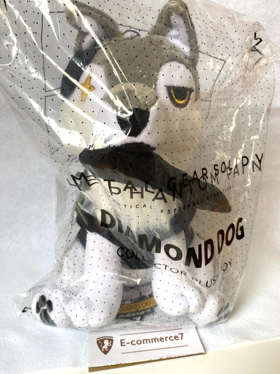 Metal Gear Solid V Diamond D-Dog Plush Figure + Magnetic Knife DD