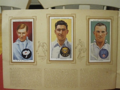 Vintage John Player & Son Zigarettenkarten - komplettes Album der Cricketspieler 1938 - Bild 13 von 21