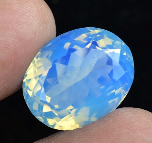 Natürlich Kornblumen Blau Opal 14.90 Karat Oval Welo Australischer Zertifiziert - Bild 2 von 5