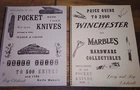 Ka-bar - Winchester Marbles Hardware Collectibles POCKET KNIVES: By Ehrhardt