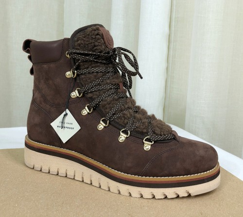 COLE HAAN ZeroGrand Lodge Lace-Up Waterproof Leather Hiker Boot US 9 Java/Ivory - Picture 7 of 23