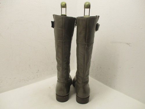 BODEN Spain Gray Patent Leather Zip Knee High Boots Womens Size 39 EUR - Picture 6 of 9