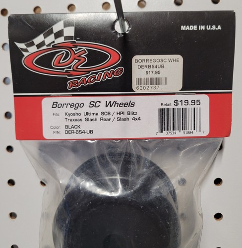 De Racing DER-BS4-UB ~ Borrego Short Course Wheels, 12mm Hex, Black (4) - Picture 2 of 2