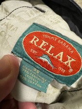 Tommy Bahama Relax Cargo Shorts 35 Lyocell Cotton Sun Washed Blue Breathable Men