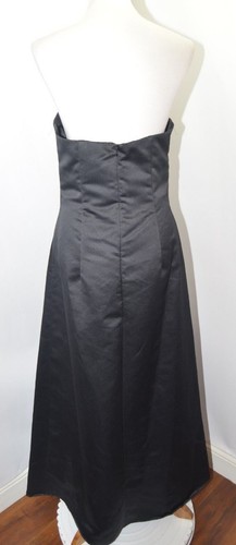 VTG Jessica McClintock Gunne Sax Black White Rhinestone Prom Dress Juniors 9 - Picture 5 of 8