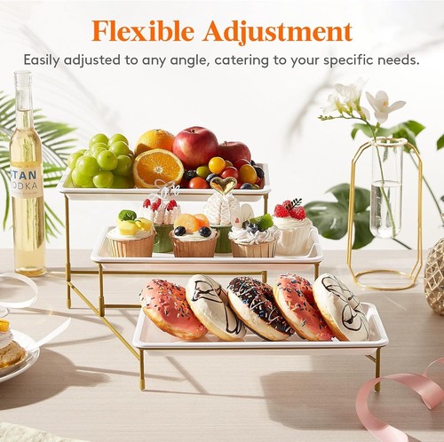 Versatile 12" x 6.5" 3-Tier Serving Tray for Desserts & Snacks - Modern Design - Picture 8 of 13