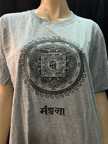 TS3 Buddha Buddhist Mandala Unisex 100% Cotton Block Print T-Shirt Tibet Nepal