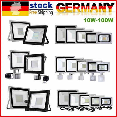 MARKENLOS Inundador LED Con Detector de Movimiento Enchufe 10-100W Foco Exterior Faro IP65