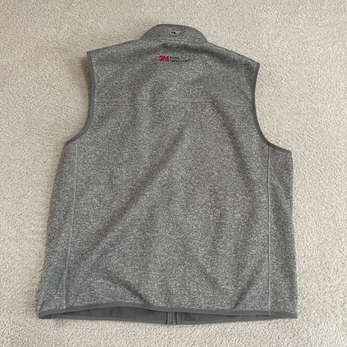 Vineyard Vines Sweater Fleece Vest Mens XL Gray Full Zip Hiking Mountain Preppy - Picture 2 of 9