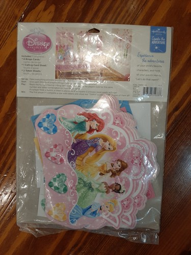 NEW Disney Princess Bingo Party Game for 8 Players & Snack Caddy Hallmark Party - Picture 3 of 6