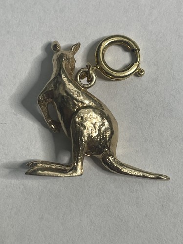 Vintage 9ct Yellow Gold Australian Kangaroo Charm Pendant - Bild 3 von 7