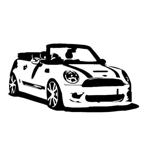 Mini Cooper Convertible Decal Sticker for Wall Door Room Car Window Laptop Decor - Picture 9 of 9