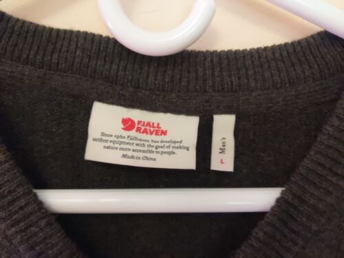 Fjallraven Ovik Mens Wool Sweater Vest Charcoal Gray Size Large - Picture 2 of 6