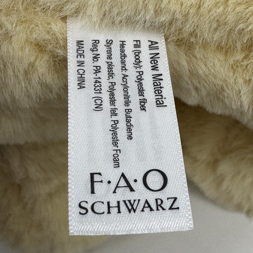 FAO Schwarz Pug Dog 11” Red Collar Brass Doggy Puppy Animal Plush Toy Realistic - Picture 11 of 12