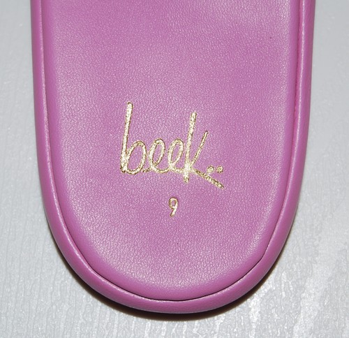 NUEVO EN CAJA Sandalias Beek Para Mujer Lila Púrpura Puffbird Cuero Deslizables Talla 9 - Imagen 7 de 12