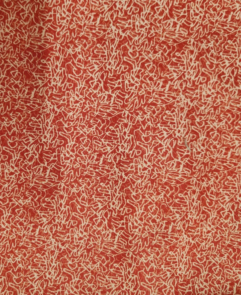 FABRIC 1 yard x 45" Hi-Fashion Fabrics Red-Squiggly Lines 100% Cotton GM-C2101 - Image 2 of 2