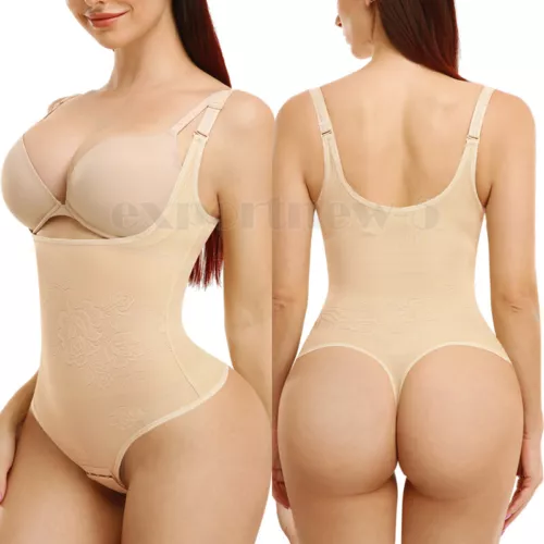 Women Full Body Shaper Compression Tummy Control Shapewear Thong Bodysuit Girdle - Picture 20 of 24