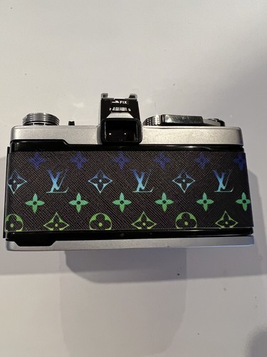 CUSTOM OLYMPUS OM- 1 Manual Exposure 35mm SLR Louis LV Faux Leather Body Camera - Picture 3 of 3