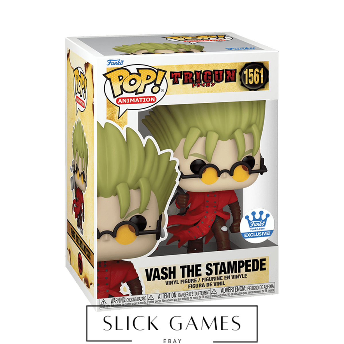 Funko Pop | Trigun Vash the Stampede With Punisher Cross Funko Pop | Trigun Vash the Stampede With Punisher Cross