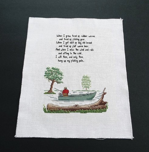 The Fisherman - Needlepoint Pre-owned Vintage