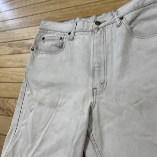 ATTRAK Jeans Denim Shorts Herren 34x30 grau Vintage 90s Y2k Streetwear Bermuda MOD Saum - Bild 17 von 21