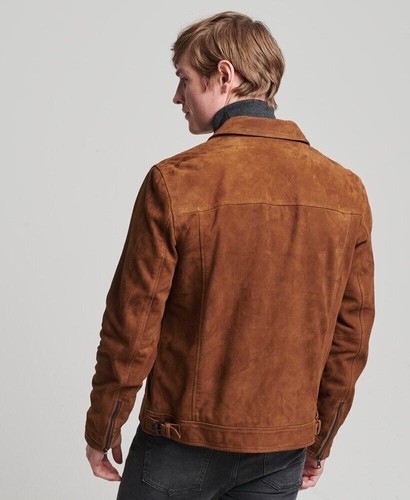 Men's Real Brown Pure Soft Suede Stylish Jacket - Picture 2 of 9