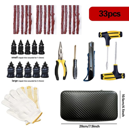 Car Tire Repair Kit Puncture Plug Tools Motorcycle Tyre Puncture Emergency Kits - Picture 8 of 22