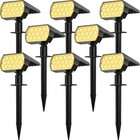 Solar Spot Lights Outdoor Waterproof IP65, 8-Pack 65-LED Solar Landscape Spot...
