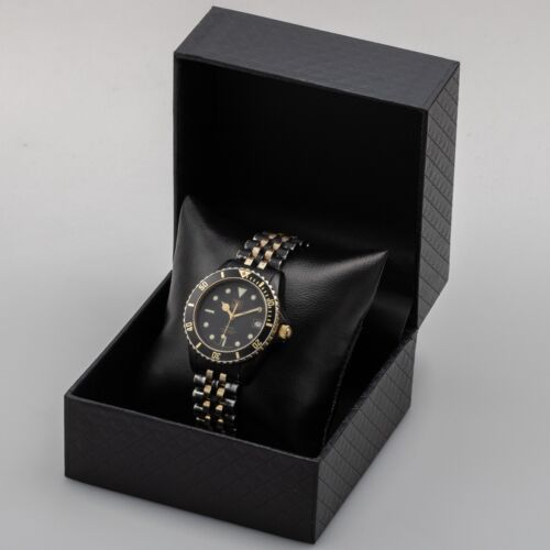 Tag Heuer Professional 1000 Quartz Vintage Black Gold Unisex Watch Date 38 mm - Picture 11 of 11