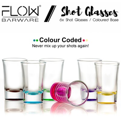 Schnapsgläser farbige Sockel - Tequila Shots Junggesellenabschied Student Party Spirit Shooter