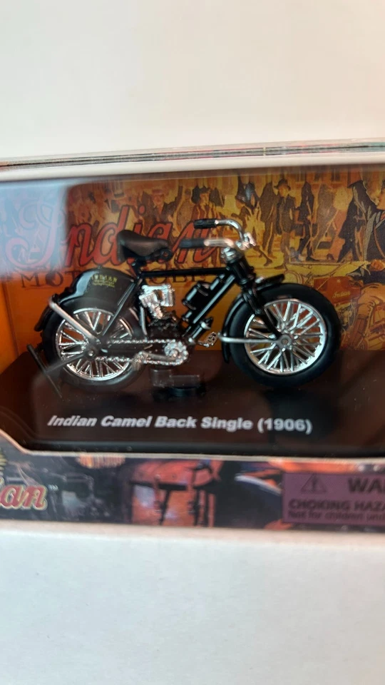 Nueva motocicleta individual Ray escala 1:32 1906 Indian Camel Back Foto 2 de 4