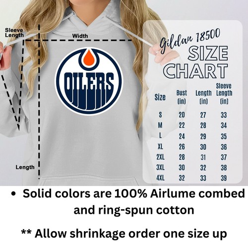 Edmonton~Oilers Pullover Hoodie, Size s-5xl, Hockey Playoffs Game Day Hoodie - Picture 2 of 5