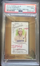 DAVE PORTNOY 2014 TOPPS ALLEN GINTER FRAMED AUTO RED INK SP /10 PSA 9 POP 1 MG