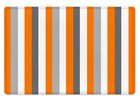 Orange Abstract Vertical Striped Grey Bath Mat Kitchen Floor Rugs 24x16 Inch