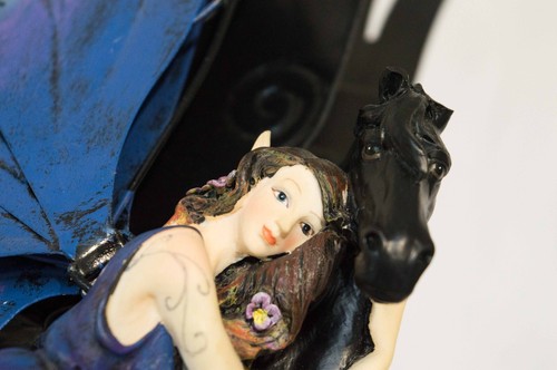 Elfen Figur mit Pferd - Winter Wings - Fantasy Fee Einhorn Engel Höhe 29 cm 3024 - Bild 6 von 6