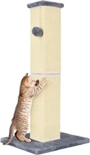 Cat Scratching Post 32 Inch for Indoor Large Cats and Kitten,Nature Sisal Tall C
